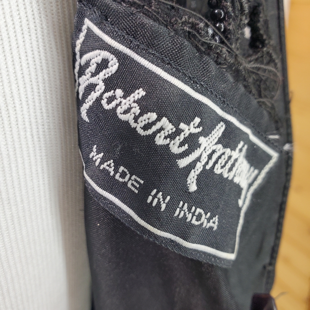 Vintage 100% Silk Robert Anthony Beaded Great Gatsby Inspired Cocktail Dress - Picture 11 of 15